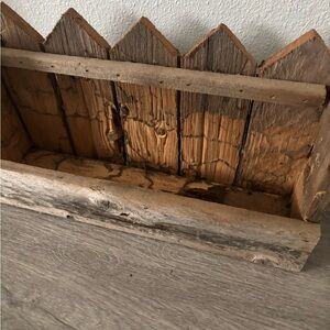 Vintage Primitive Farmhouse Rustic Wooden Shelf SHIPS SEPARATELY Final Sale